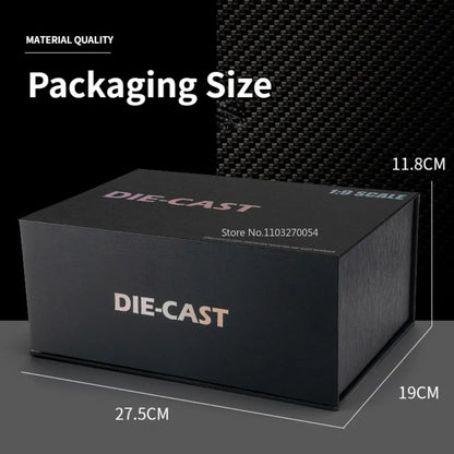 1/9 Kawasaki H2R Alloy Motorcycle Models Gift Box Series Diecasts Simulation Motorbike Vehicle Model Toys for Kids Birthday Gift